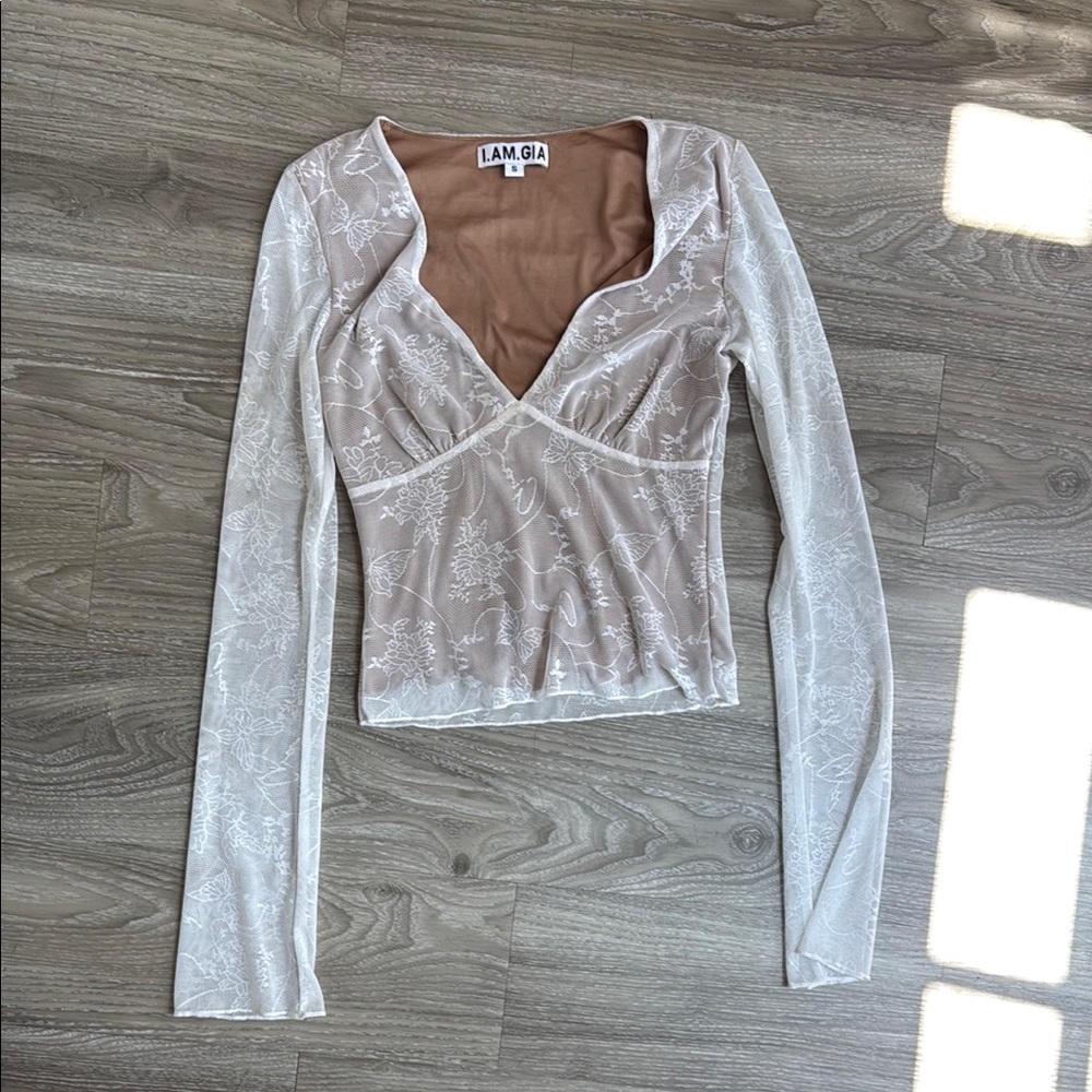 I.AM.GIA Cream Long Sleeve top
